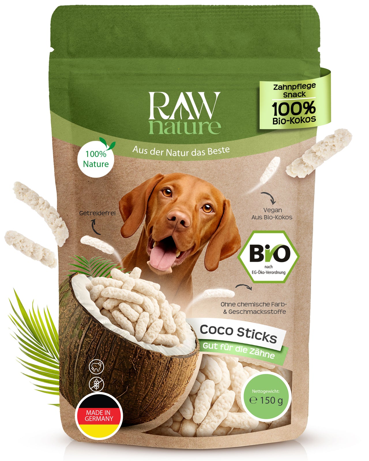 RAW Nature Hundesnack Bio Kokos-Sticks