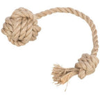 Trixie Spieltau mit Ball für Hunde, Hanf/Baumwolle - ø 5 - 33 cm