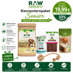 Kennenlernpaket Senior - Trockenfutter, Nassfutter und Hundeleckerli + GRATIS Spielzeug