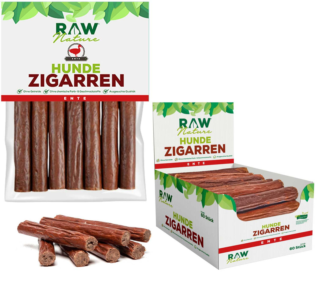 RAW Nature Hunde-Zigarre mit Ente PUR